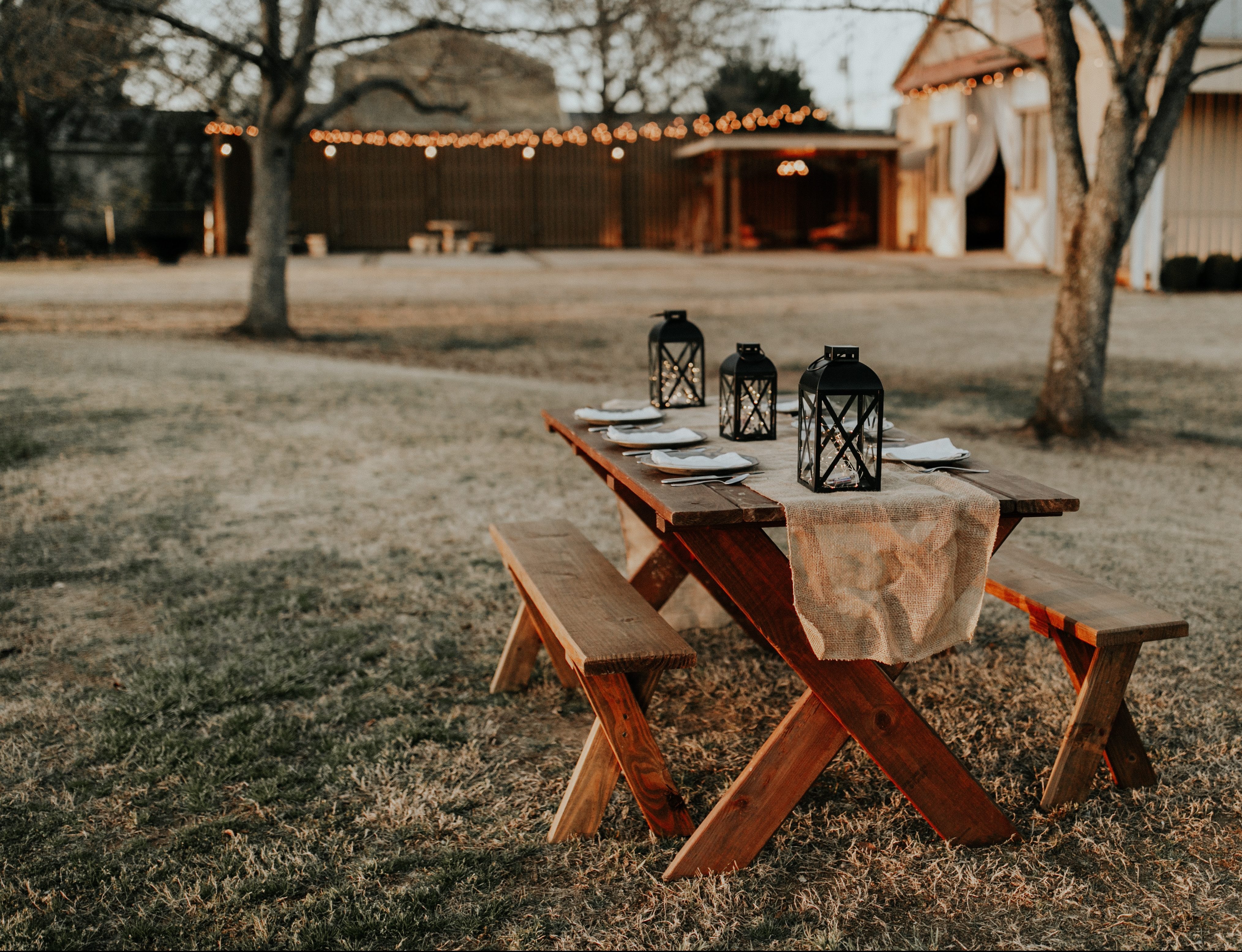 Photo of a home and picnic table